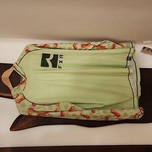 FXR Coastal Air UPF Hoodie Size XL Light Green Pinapples